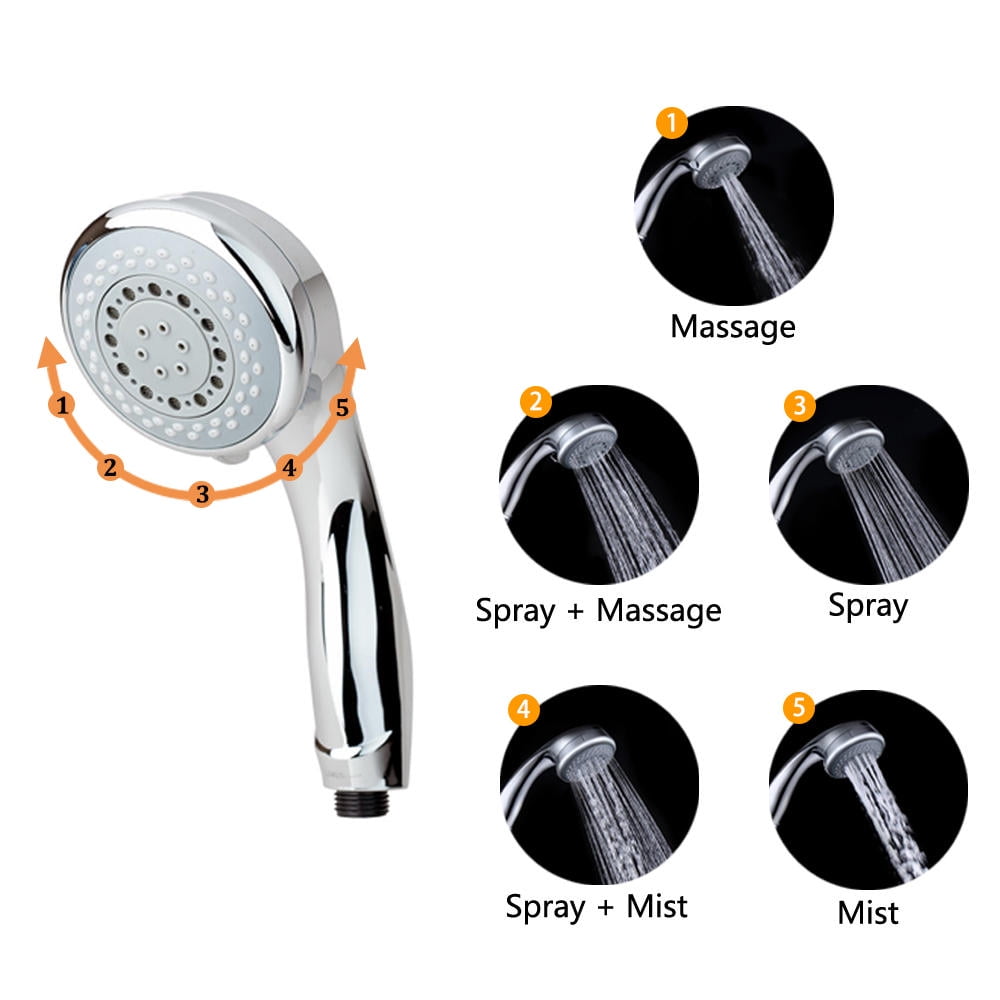 LIVINGbasics 5 Function Luxury Handheld Shower Head Replacement Part