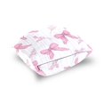 thumbnail image 5 of Pink Stripes Bows with Leaves Throw Pillow Covers Pillowcases 16 x 16 Inch Home Decor 2 Packs for Bedroom Sofa, 5 of 6