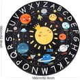 thumbnail image 2 of Round ABC Kids Rug,160CM Soft Circle Alphabet Playroom Rug,Washable Non-Slip Solar System Kids Play Rug,Space Educational Rug Kids Carpet for Classroom Playroom Bedroom Kids Room Decor, 2 of 7