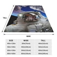 thumbnail image 3 of Balery Astronaut in Outer Space Manta de Felpa Suave y Acogedora – Cobija de Franela Aterciopelada para Cama, Lavable y Cálida para Sofá, Mascotas, Transpirable-50"x40", 3 of 7