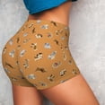 thumbnail image 4 of Xecao Cute Puppy J Print Workout Shorts for Women Soft Smooth Gym Yoga Scrunch Active Tennis Workout Running Shorts, 4 of 9