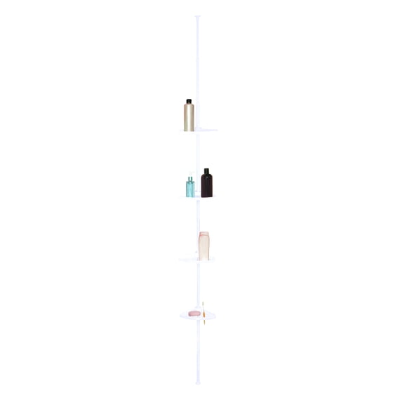 Dream Bath Corner Bathroom Shower Caddy With Tension Rod And 4 Dream Bath Corner Bathroom Shower Caddy With Tension Rod And 4 Organization Shelves White Com