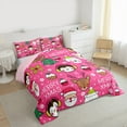thumbnail image 3 of Manfei Merry Christmas Bedding Comforter Set,Cute Santa Claus Twin Comforter Sets,Xmas Dessert Cake Bedding Set For Girls,Ultra Soft Home Decor Reversible,2pcs, 3 of 8