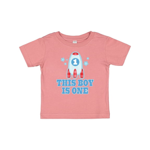 Inktastic 1st Birthday Boy Rocket Ship Boys Baby T-Shirt