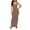 Rose Gold, variant on Horkkom Plus Size Dress for Women Summer Sleeveless V Neck Maxi Dress Casual Solid Color Slim Beach Dress