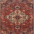 thumbnail image 1 of Ahgly Company Machine Washable Indoor Square Traditional Saffron Red Area Rugs, 6' Square, 1 of 7