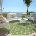 thumbnail image 6 of Addison Rugs Chantille Indoor/Outdoor Transitional Diamonds Green Washable Round Rug, 8' x 8', 6 of 6