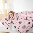 thumbnail image 4 of Homewish Boho Bohemain Tribal Full Size Comforter Sets,Western Bull Skull Bedding Comforter Set,Pink Black Bedding Sets For Boys Kids,Luxury Bedroom Decor Reversible,3 Pieces, 4 of 8