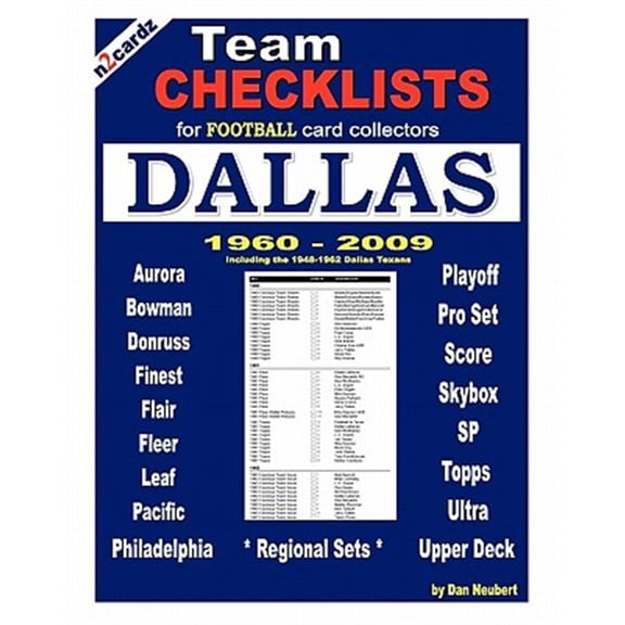 Pre-Owned N2cardz Team Checklists For Football Card Collectors DALLAS, (Paperback)