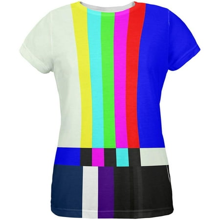 Halloween SMPTE Color Bars Late Night TV Costume All Over Womens T Shirt