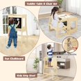thumbnail image 6 of Costway 7-in-1 Toddler Climbing Toy Set with Reversible Ramp Convertible Step Stool Natural, 6 of 10