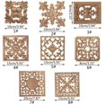 thumbnail image 2 of European Carved Unpainted Mouldings Square Natural Wooden Applique for Furniture, 2 of 4