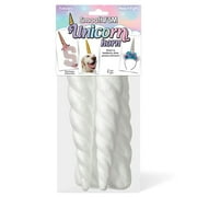 FloraCraft Smooth Foam Unicorn Horn 1.5 inch X 7 inch 4 Piece White