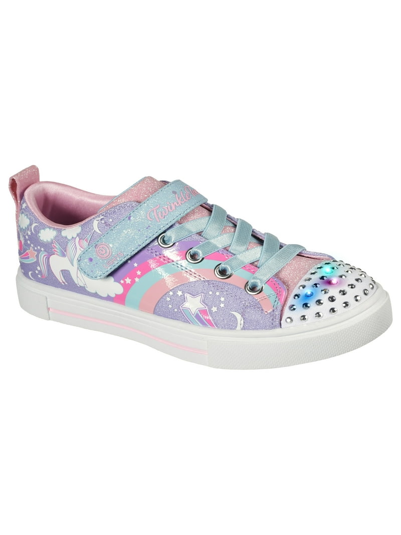 Skechers Girls Twinkle Light Up Sneakers - Unicorn Sizes 10.5-3 - Walmart.com