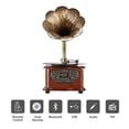 thumbnail image 2 of LuguLake Tocadiscos Retro Tocadiscos Todo en Uno Fonógrafo Vintage Gramófono Nostálgico para LP con Bocina de Cobre, Altavoz Incorporado Entrada Auxiliar de 3,5 mm/USB, 2 of 5