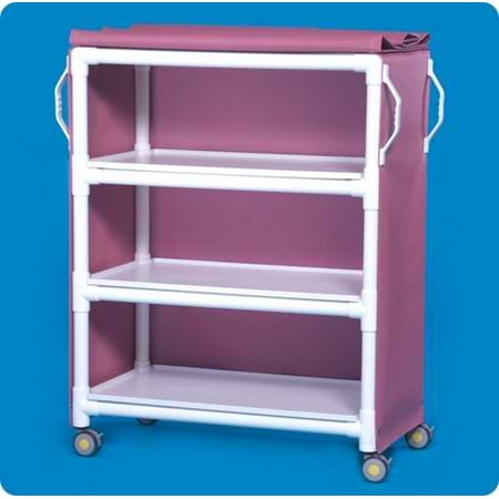 

MRI Compatible 3 Shelf Cart with 36 x 20 Shelves - MRILC363WBM - Wineberry Mesh Color