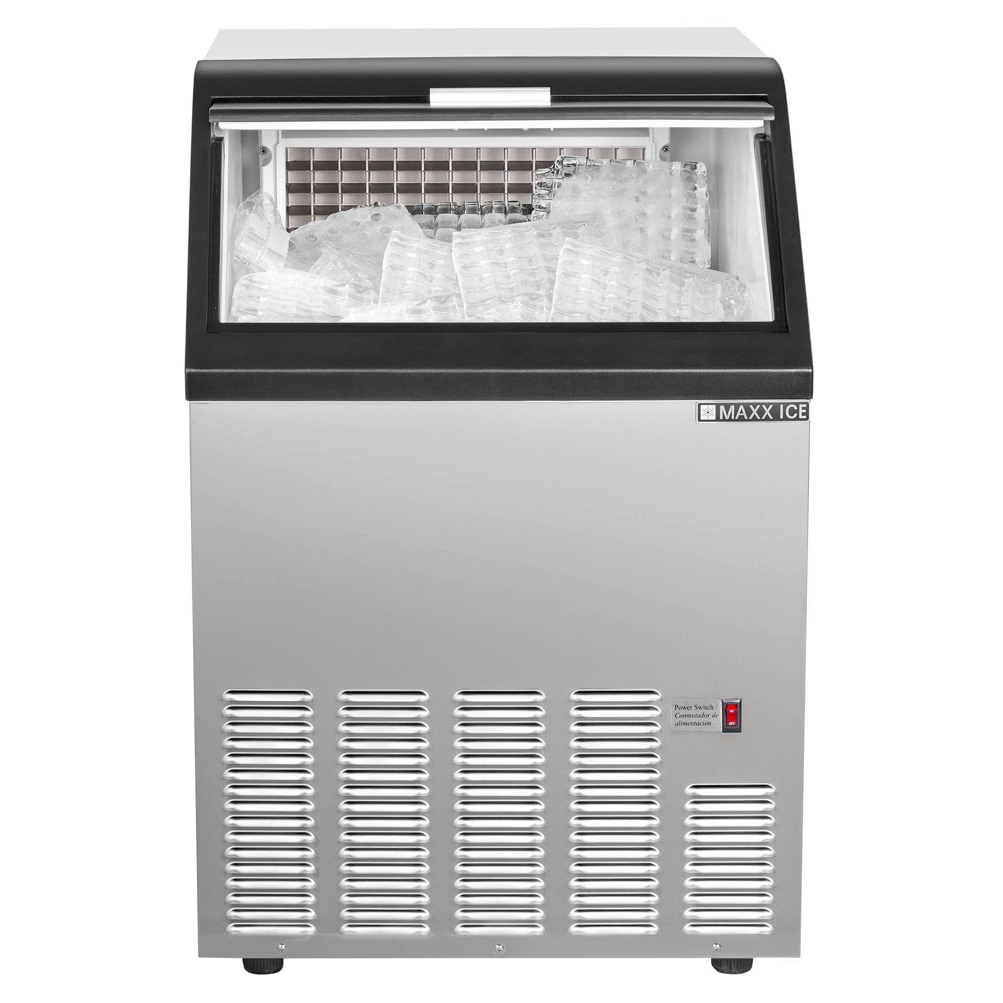 Edgecraft MAXX ICE Self-Contained Full Dice Ice Machine, 120 Lb, Silver