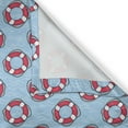 thumbnail image 6 of Ambesonne Aqua Blue Valance & Curtain, Ocean Swimming, 55"x36", Pale Blue Pink White, 6 of 6