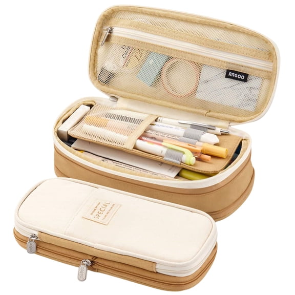 Pencil Case, Large Capacity Aesthetic Pencil Cases with Durable Zipper, Big Stationery Pencil Pouch for Women & Men , Adults Portable Storage Organizer Bag for College, office, Travel