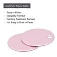 thumbnail image 4 of Uxcell Metal Round Stamping Blank DIY Label Aluminum Tags for Craft, Pendant Decoration Pink, 4 of 6