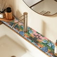 thumbnail image 2 of Yayeee Faucet Mat for Kitchen Sink 30" Diatomite Long Splash Guard Pad, Blue Flowers, 2 of 7