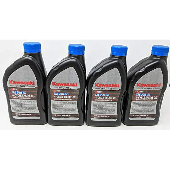 Kawasaki Pack of 4 99969-6298 Genuine OEM K-Tech SAE 20W-50 4-Cycle Engine Oil