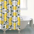 thumbnail image 4 of Yellow Lemon Fruit Leaves White Pattern Shower Curtain 84"x72" ,Bathroom Decorative Shower Curtains Set with 12 Hooks,Modern Waterproof Washable Shower Curtain, 4 of 6