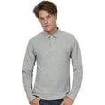 thumbnail image 3 of B&C ID.001 Mens Long Sleeve Polo, 3 of 4