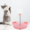 thumbnail image 4 of Juguete de comedero para perros y gatos Zulema Pelota de entrenamiento IQ no interactivo resistente a mordeduras Pelota rosa sin hierba gatera Alimentador interactivo, 4 of 7