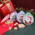thumbnail image 2 of Latas navideñas para galletas, cajas de lata para dulces, caja de hojalata de Navidad, caja de lata personalizada con forma Irregular de muñeco de nieve de Papá Noel, 2 of 4