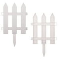 thumbnail image 2 of Simple Style 2Sets White Picket Plastic Fence 11.8Inch Height for Garden, 2 of 8