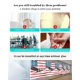 thumbnail image 4 of American Flag Window Privacy Film Stained Glass Window Film Decorative Windows Cover Static Windows Cling for Glass Door Eagle Watercolor USA Flag Stickers for Bathroom 19.6"x39.3", 4 of 7
