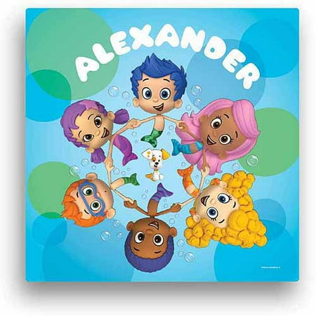 Personalized Bubble Guppies Circle of Friends 16" x 16" Canvas Wall Art