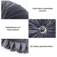 thumbnail image 6 of Ice Flower Velvet Pleated Round Pumpkin Floor Pillow Series Decorative Throw Pillow, 15" x 15" Round, Gray, 6 of 8
