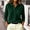 Army Green women long sleeve cardigan a1, variant on Women's Fall Winter Long Sleeve Button Down Cardigan Top Loose Fit Collared Tunic Blouse Casual Solid Fashion Warm Shirts, Black 2XL