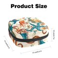 thumbnail image 2 of 1Pc Cute Period Bag Menstrual Cup Pouch, Large Storage Bag Sanitary Purse for Sanitary Napkin Pads, Turtle Octopus Seahorse Coral Sea Star Conch Fish Pads Organizer for Girls Women, 2 of 6