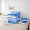 thumbnail image 6 of meiyoeat Blue Ice Initial E 7-Piece Twin Bedding,Cute Bow Sparkle Print Monogram Art Bedding Comforter Set For Girl,Colorful Stars Reversible, 6 of 7