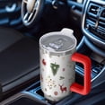 thumbnail image 6 of White Christmas Reindeer Pattern Tumbler with Handle and Lid,40oz Double Wall Vacuum Insulated Tumbler,Cups Gift for Women and Men, 6 of 7