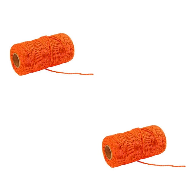 bedienty 91 .5m Cotton Cord Rope Crafts Macrame String Solid Color Cotton Yarn Rope Home Textiles Durable Do Not Fade Cotton Rope orange 2Set
