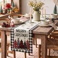 thumbnail image 4 of Smile Waterclor Buffalo Plaid Winter Christmas Table Runner 13 x 72 Inch, 4 of 7