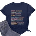 thumbnail image 6 of Inverlee Womens T Shirts Crewneck Dressy Casual Short Sleeve Tops Boho Funny Letter Print Shirts Flowy Work Tunic Blouse Tee, 6 of 7