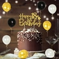 thumbnail image 6 of 18th Birthday Decorations for Men, 18 Years Old Party Supplies, Made In 2004 Foil Balloons Happy 18th Birthday Cake Topper Hanging Swirls for Boys and Girls 18th Bday Decorations Black and Gold, 6 of 7