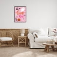thumbnail image 2 of Creep It Real Pink Halloween Phrase Holiday Graphic Art Black Framed Art Print Wall Art, 2 of 7