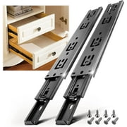 AOLISHENG Full Extension Kitchen Drawer Slides Rails 14'' Side Mount 100 LB Load Capacity Ball Bearing Furniture Guide Rail 1Pair