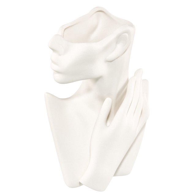 MasteelfCA 1PC Ceramic Dried Flower Vase Nordic Human Body Ceramic Vase (Not Waterproof)