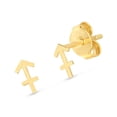 thumbnail image 2 of JewelStop 14K Yellow Gold Polished Finish Sagittarius Stud Earrings with Push Back Clasp., 2 of 3