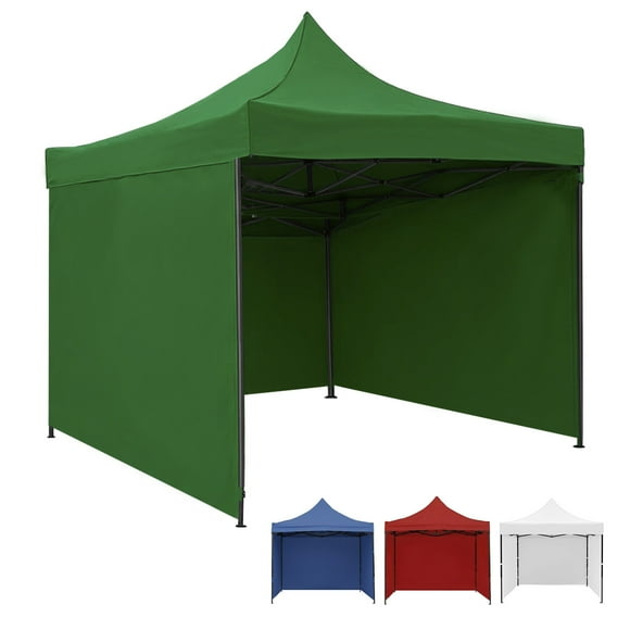 Carpa Toldo 3 Paredes Retráctil 3x3 Lona Impermeable Acero