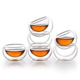 thumbnail image 2 of Double Wall Glass Espresso Tea Cups Extra Thick Glasses Set of 6 (2 oz.fl), 2 of 4