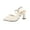 Beige, variant on Khaki Women'S Comfortable Pointed Toe Heel Sandals, Elastic Slip On Design For Spring Summer