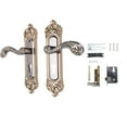 thumbnail image 2 of Indoor Gate Lock, Thickened Panel Door Handle Lock Set Thickened Handles Large Solid Knob Sturdy Rustproof with Keys for Office Kitchen Bathroom, 2 of 7